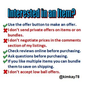 Interested in an item? Here is what to do.